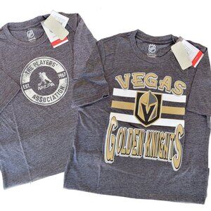 NEW NHL Youth T-Shirt 2pc Vegas Golden Knights & Players Association - Grey, XL